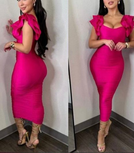 Fucsia Sensación Vestido