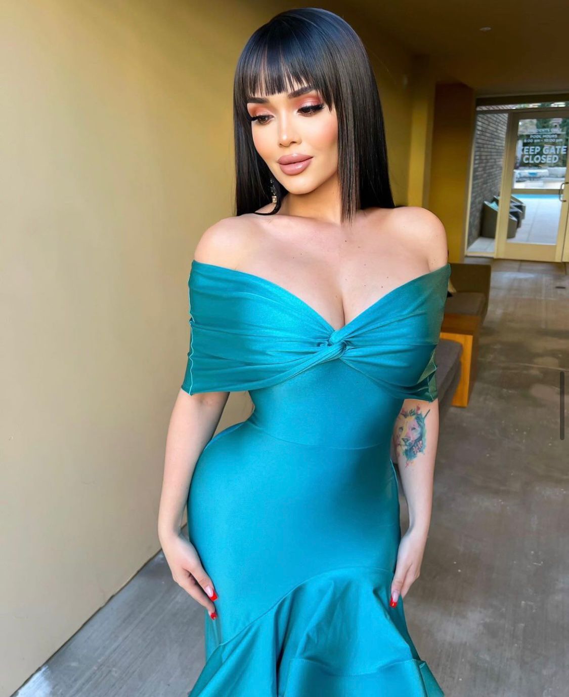 Turquesa Garden Vestido