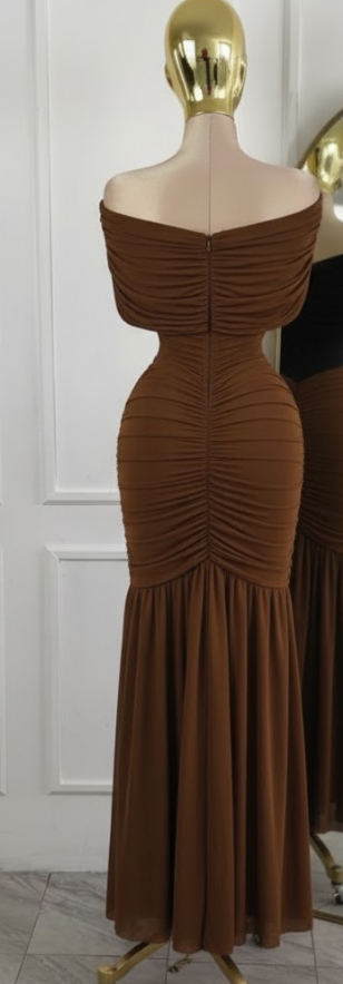 Vestido Off-Shoulder Drapeado