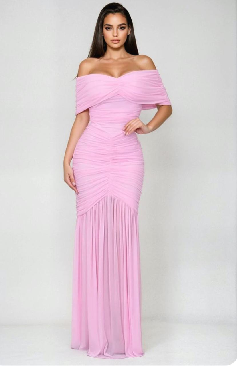 Vestido Off-Shoulder Drapeado