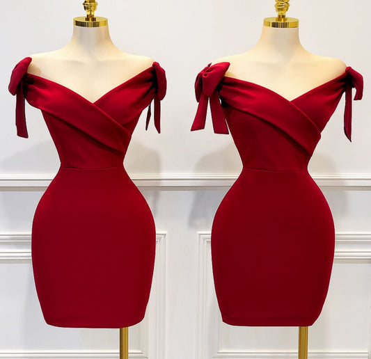 Vestido Moños Carmín