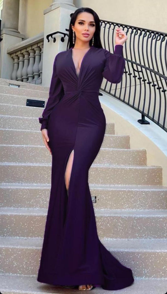 Plum Goddess Vestido