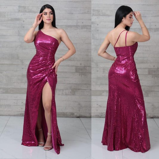 Destello Fuscia Vestido