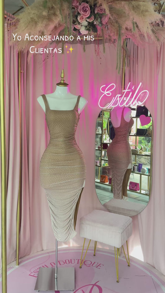 ✨ Vestido “Luxe Nude” – Brilla con elegancia ✨