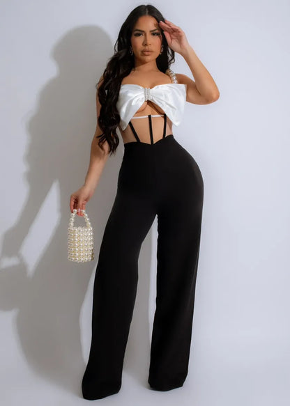 Jumpsuit Noir Perlado